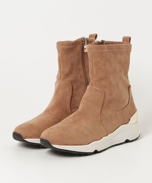 「JELLY BEANS」 ショートブーツ M ベージュ レディース拍卖