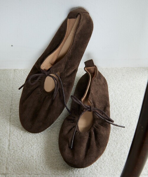 「FREAK'S STORE」 「ROVERETO」フラットパンプス 38 ブラウン レディース拍卖