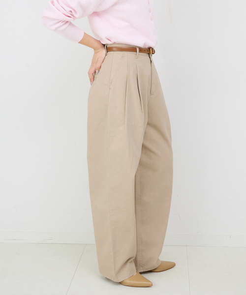 「SLOBE IENA」 チノパンツ 36 ベージュ レディース拍卖