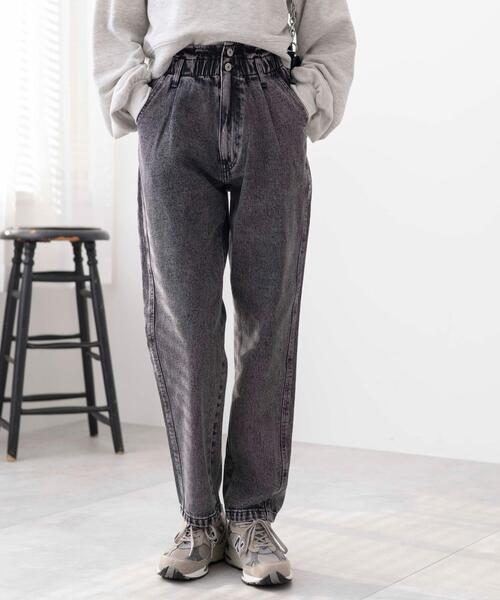 「WEGO」 デニムパンツ LARGE ブラック系その他 レディース拍卖