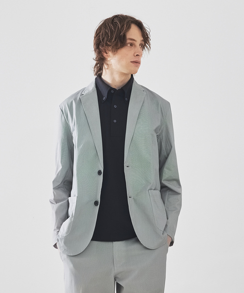 「ABAHOUSE GRAY」 テーラードジャケット 48 ライトグレー メンズ拍卖