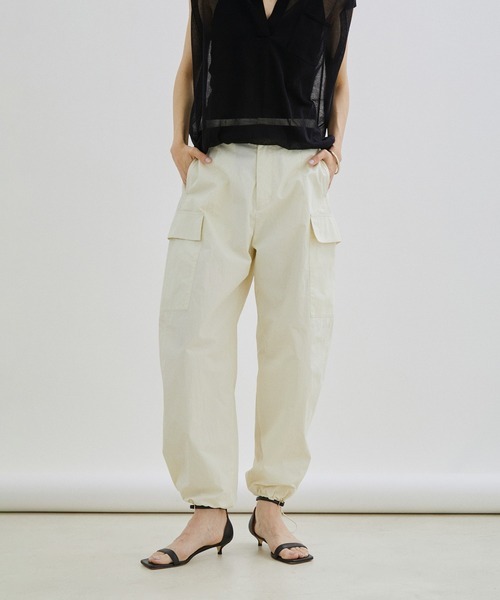 「SALON adam et rope'」 カーゴパンツ S オフホワイト レディース拍卖