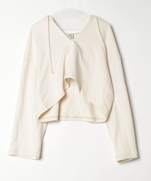 「BASERANGE」 プルオーバーパーカー S ベージュ レディース拍卖