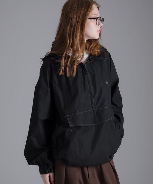 「MUHET」 プルオーバーパーカー SMALL ブラック レディース拍卖