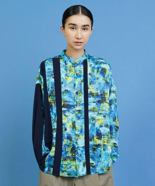 「FRAPBOIS」 長袖ブラウス 1 ブルー レディース拍卖