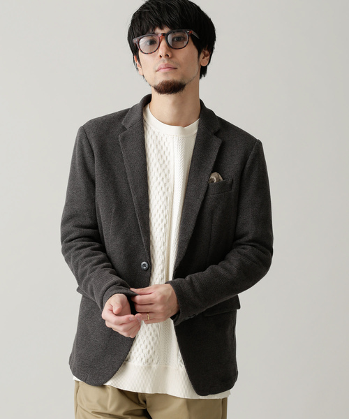 「NANO universe」 テーラードジャケット LARGE チャコール メンズ拍卖