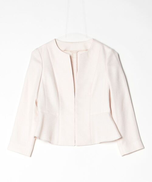 「ANAYI」 ノーカラージャケット 36 ベージュ レディース拍卖