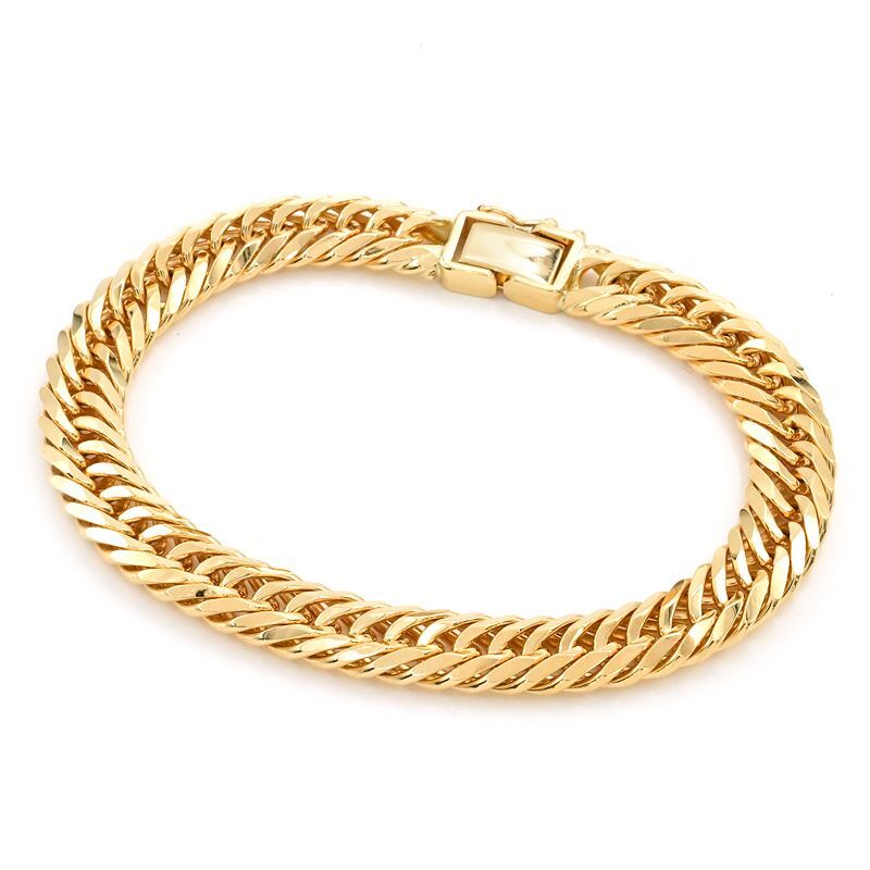 喜平ブレスレット 8面トリプル 内周17.0cm 全長18.5cm 30.8g K18YG 造幣局検定刻印 イエローゴールド キヘイブレスレット 中古 送料無料拍卖