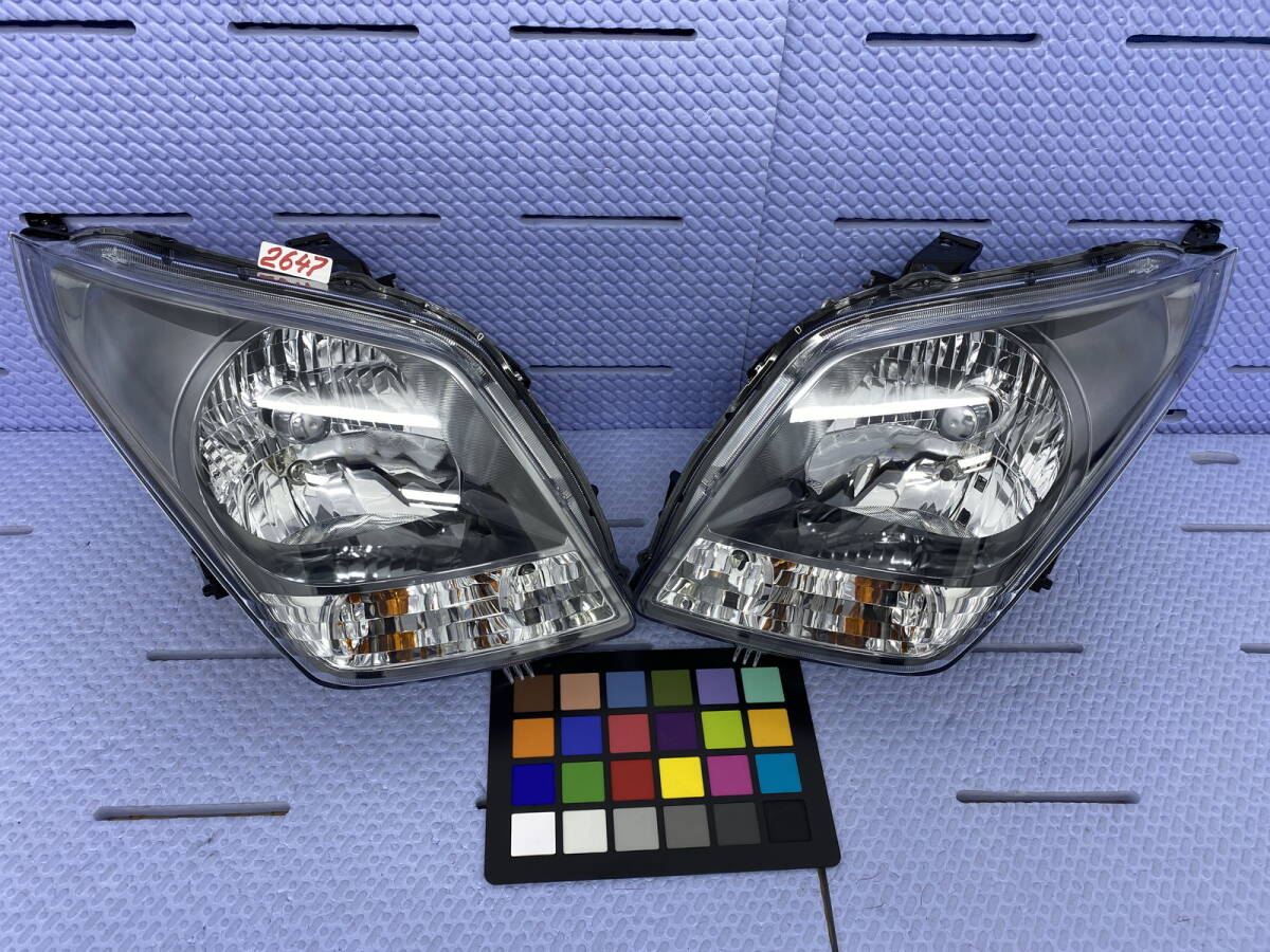 2647 * * ワゴンR MH23S ヘッドライト スモーキータイプ 左右 100-59193 レべ付 HID 拍卖
