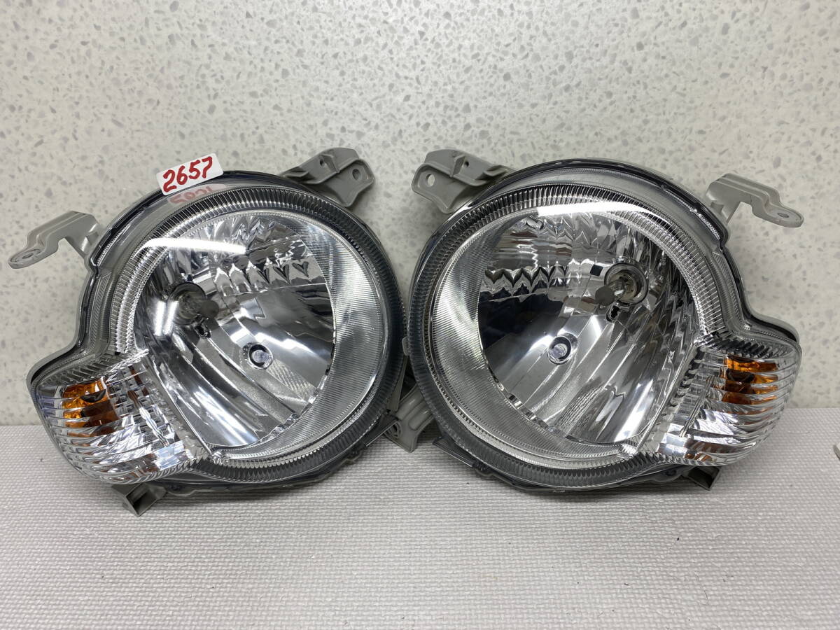 2657 * ミラココア L675S ヘッドライト 左右 セット ハロゲン レベ付 コイト 100-51991 拍卖