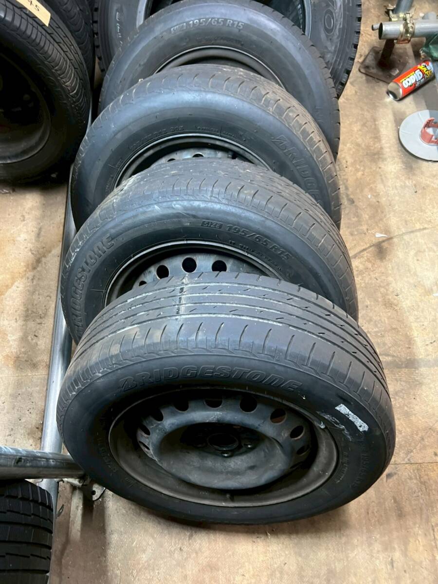 Y1414 195/65R15 91S BRIDGESTONE ブリヂストン 2018年 PCD100 4H 6J拍卖