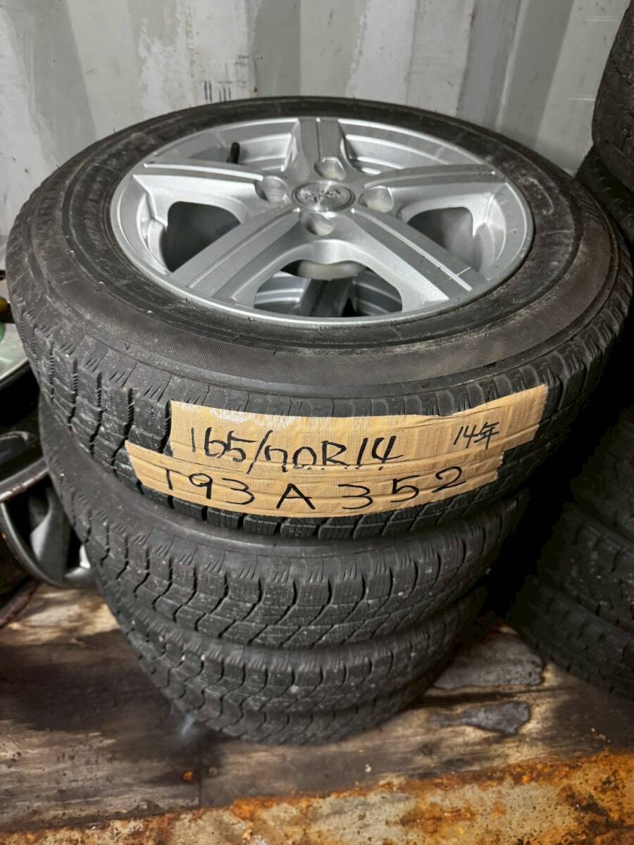 Y1442 165/70R14 81Q BRIDGESTONE ブリヂストン 2014年 PCD100 4H 5.5J +38 拍卖