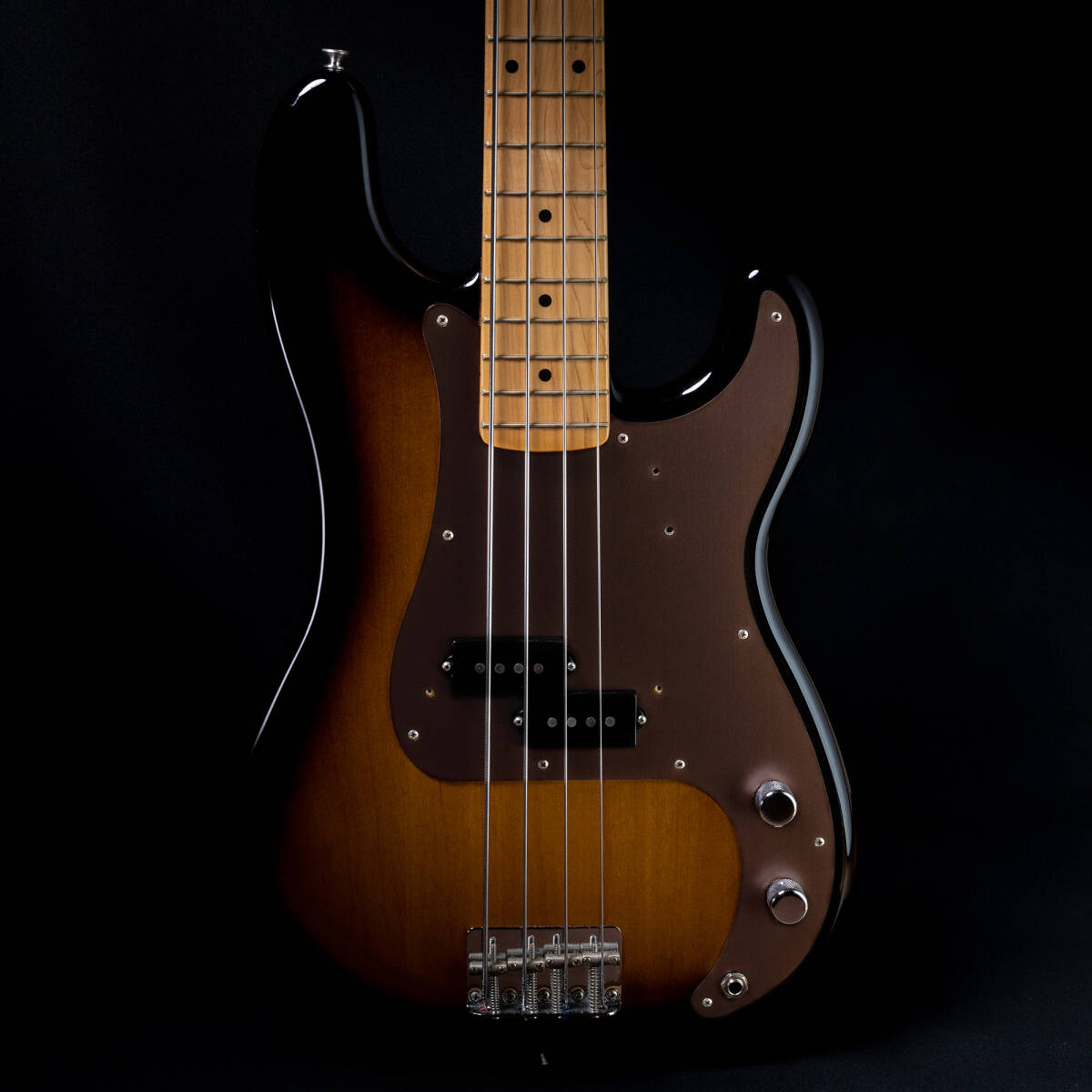 プレシジョンベース(プレベ)用アノダイズドピックガード50s Bronze Brown※フェンダー等50sをモデルとした楽器との互換性※2/Lotustorks拍卖