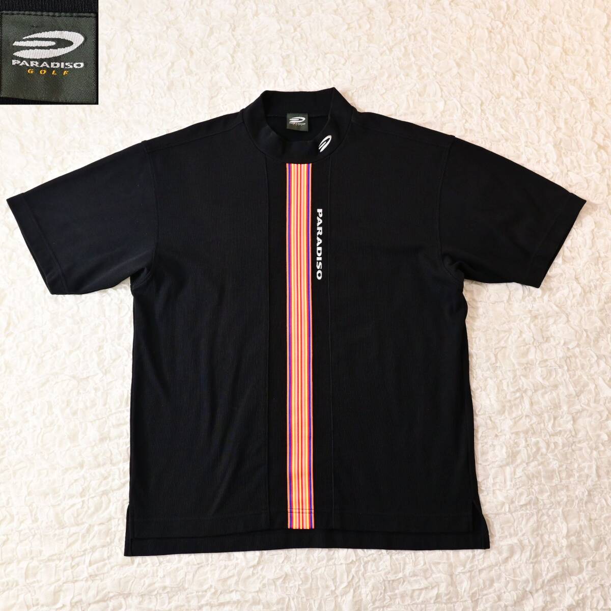 Y4 パラディーゾゴルフ 黒 モックネック 半袖Tシャツ拍卖