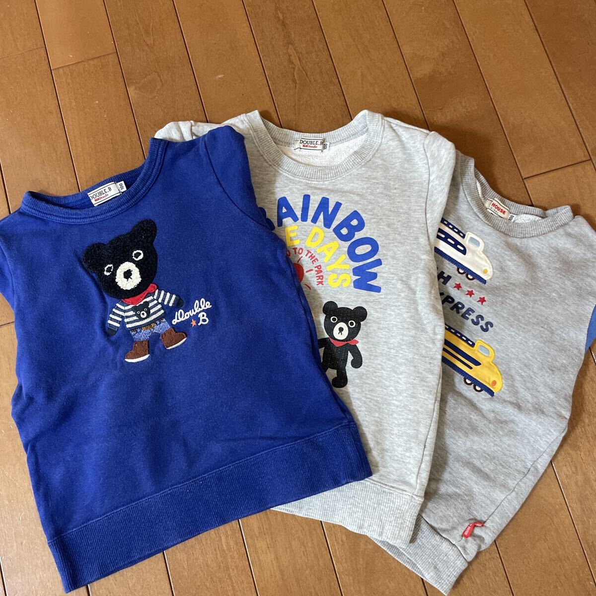 ミキハウス ☆ ダブルビー☆トレーナー☆100☆セット拍卖