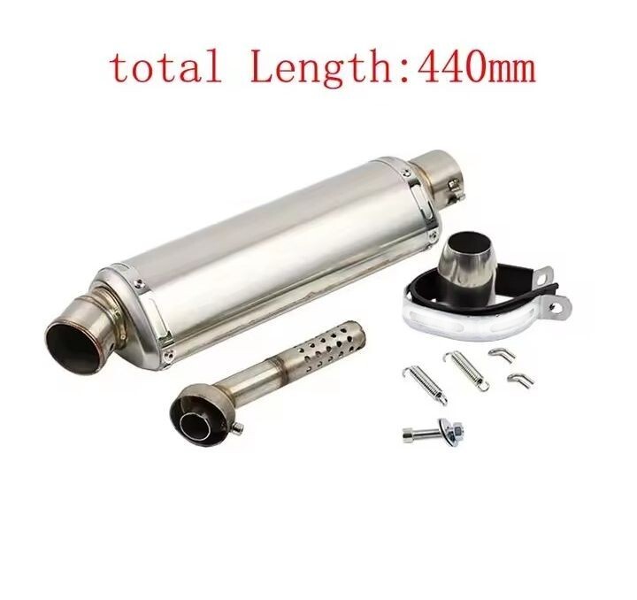 新品440mm 50.8パイ用 サイレンサー マフラー スリップオンマフラー PCX125 PCX150 GB250 JADE VTR250 フォルツァ 説明確認下さい拍卖