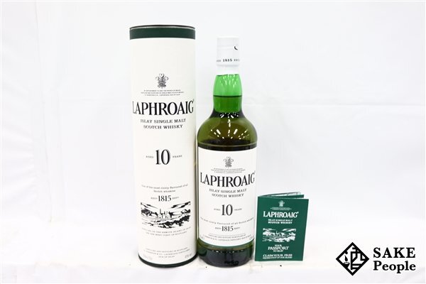 ◇1円~ ラフロイグ シングルモルト 10年 750ml 43% 箱 冊子付き スコッチ拍卖