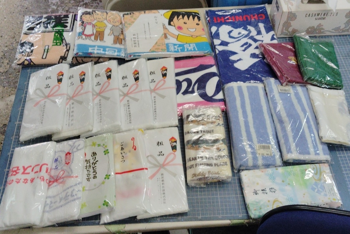 【粗品タオル 21枚セット 布類】フェイスタオル 粗品 長期保管品 タオル 相撲 ドラゴンズ等【A9-4】1029拍卖