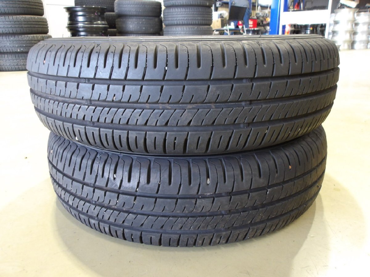 (R07/10/20-9) Φ 13インチ / タイヤ / ダンロップ / エナセーブ / EC204 / 155/70R13 75S / 2本 / 中古 / 2025年製造 / すった跡あり拍卖