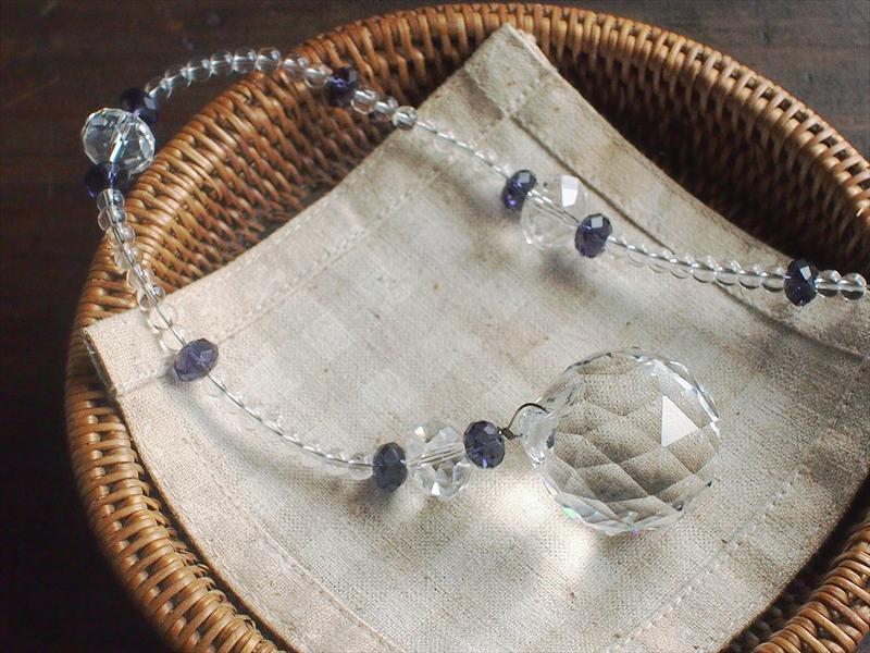 中古・カットガラス・サンキャッチャー・B☆クリスタルボールオーナメントインテリア小物窓飾り拍卖