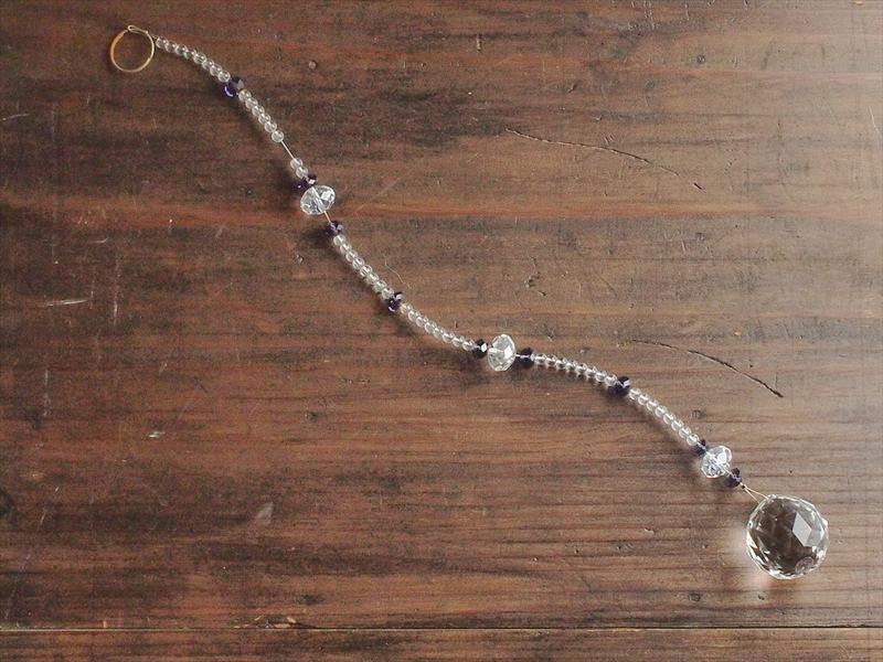 中古・カットガラス・サンキャッチャー・C☆クリスタルボールオーナメントインテリア小物窓飾り拍卖