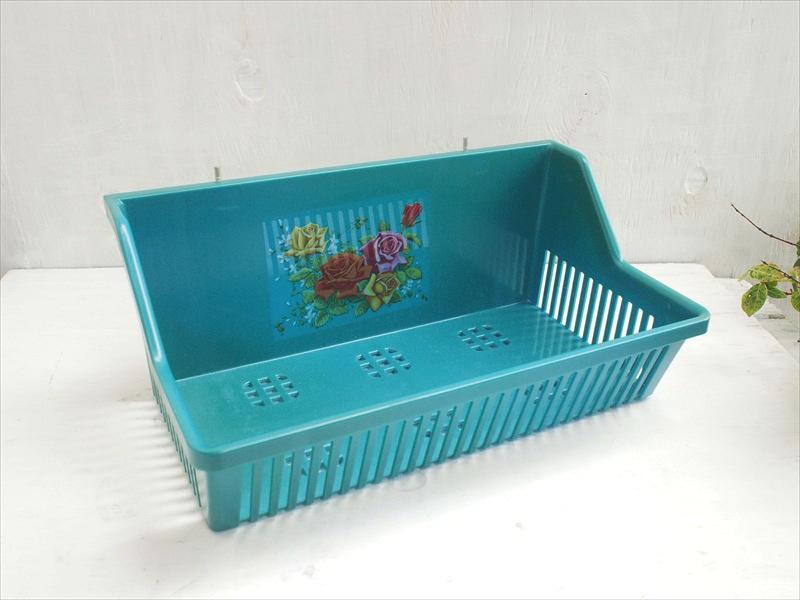 レトロキッチン日用品雑貨☆デッドストック難有!ハンガーボード用花柄ラック・A☆インテリア収納拍卖