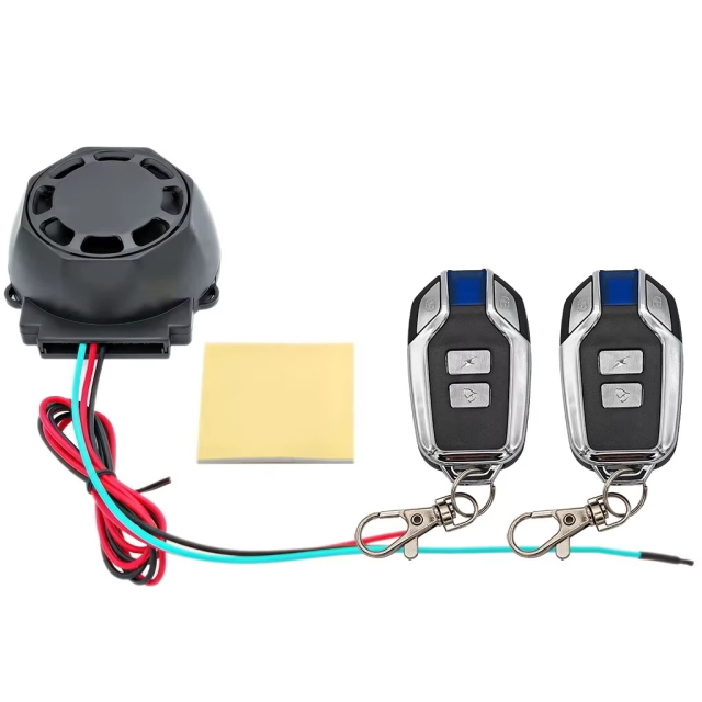 バイク用セキュリティー オートバイ盗難防止装置 大音量 リモコン付きアラーム 傾き感知サイレン バイクの盗難対策セキュリティー 簡単設置拍卖