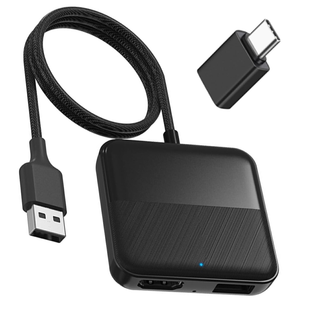 CarPlay対応ディスプレイオーディオ用HDMI入力アダプター 車でYouTubeやNetflix等の動画が見れる&ゲームもできる。有線タイプで安定感抜群拍卖