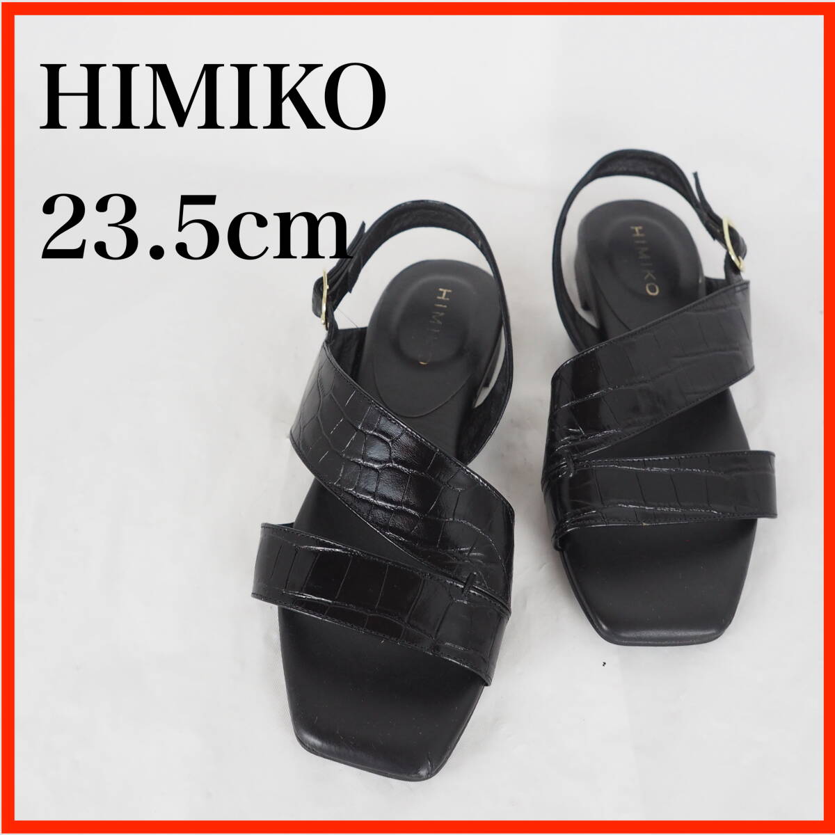 OK6263*HIMIKO*卑弥呼*レディースサンダル*23.5cm*黒拍卖
