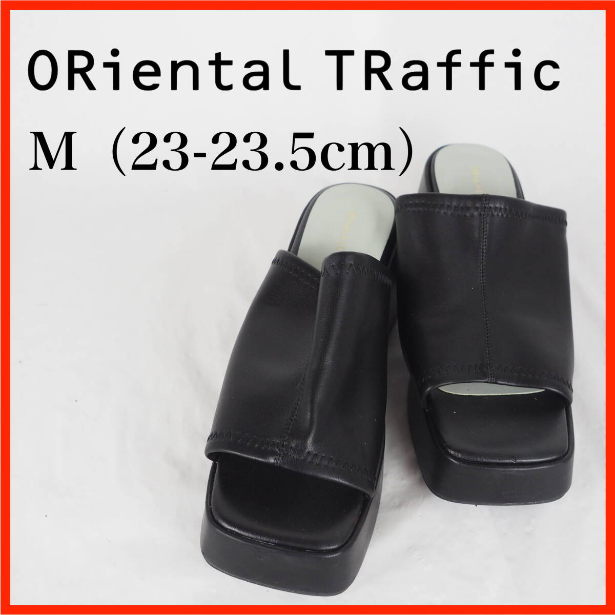 OK6281*ORiental TRaffic*オリエンタルトラフィック*レディースサンダル*M(23-23.5cm)*黒拍卖