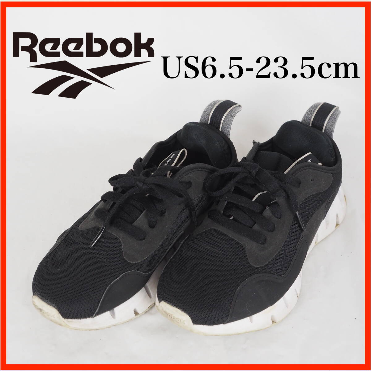 OK6295*Reebok*リーボック*レディーススニーカー*US6.5-23.5cm*黒拍卖