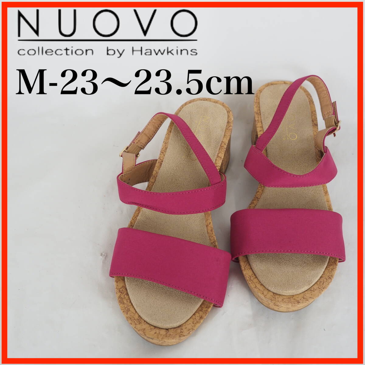 OK6342*NUOVO collection by Hawkins*ヌオーヴォ*レディースサンダル*M-23〜23.5cm*ピンク拍卖