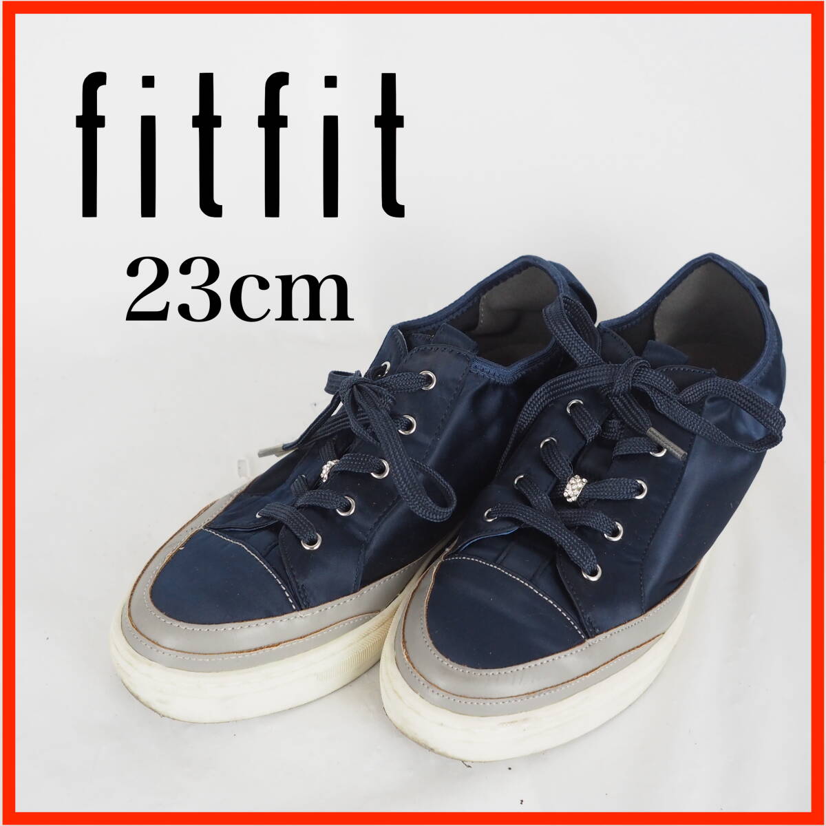 OK6391*fitfit*フィットフィット*レディーススニーカー*23cm*ネイビー拍卖