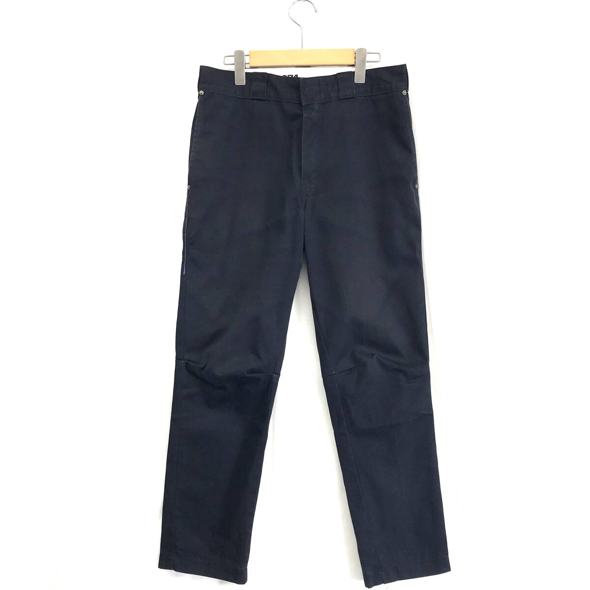 JZ0815★Rebuild by NEEDLES / Dickies : 874 リメイクパンツ★S★黒系 リビルドバイニードルス拍卖