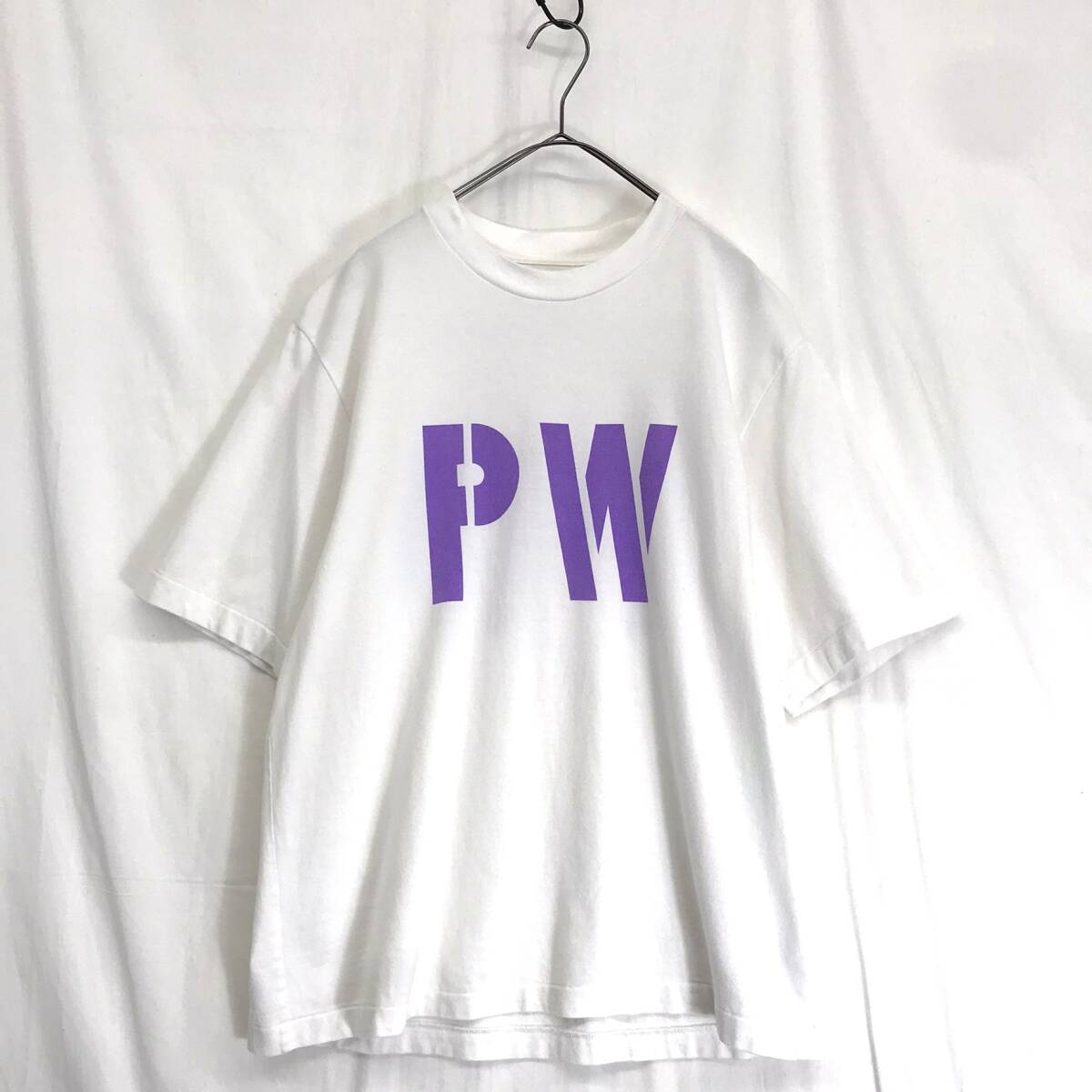 KZ8777★blurhms : 23ss ROOTSTOCK POW Tee BIG★0★白×紫ロゴ 半袖 ブラームス拍卖