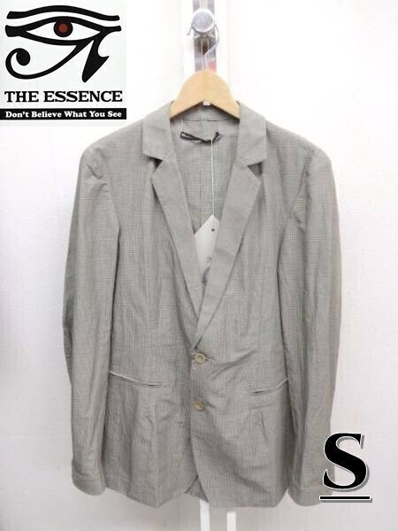 HZ3880★THE ESSENCE リネンコットンシャツジャケット★S★グレー FRANKLEDER ザ エッセンス フランクリーダー 未使用拍卖