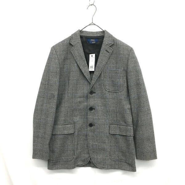 HZ9389★POLO RALPH LAUREN : グレンチェック柄 3Bテーラードジャケット★4★グレー 定価¥80000+税 ポロラルフローレン拍卖