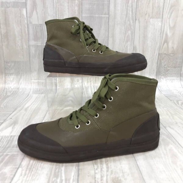 KZ1337★HUNTING WORLD : ハイカットスニーカー★24.5★カーキ/ブラウン系 ハンティングワールド拍卖