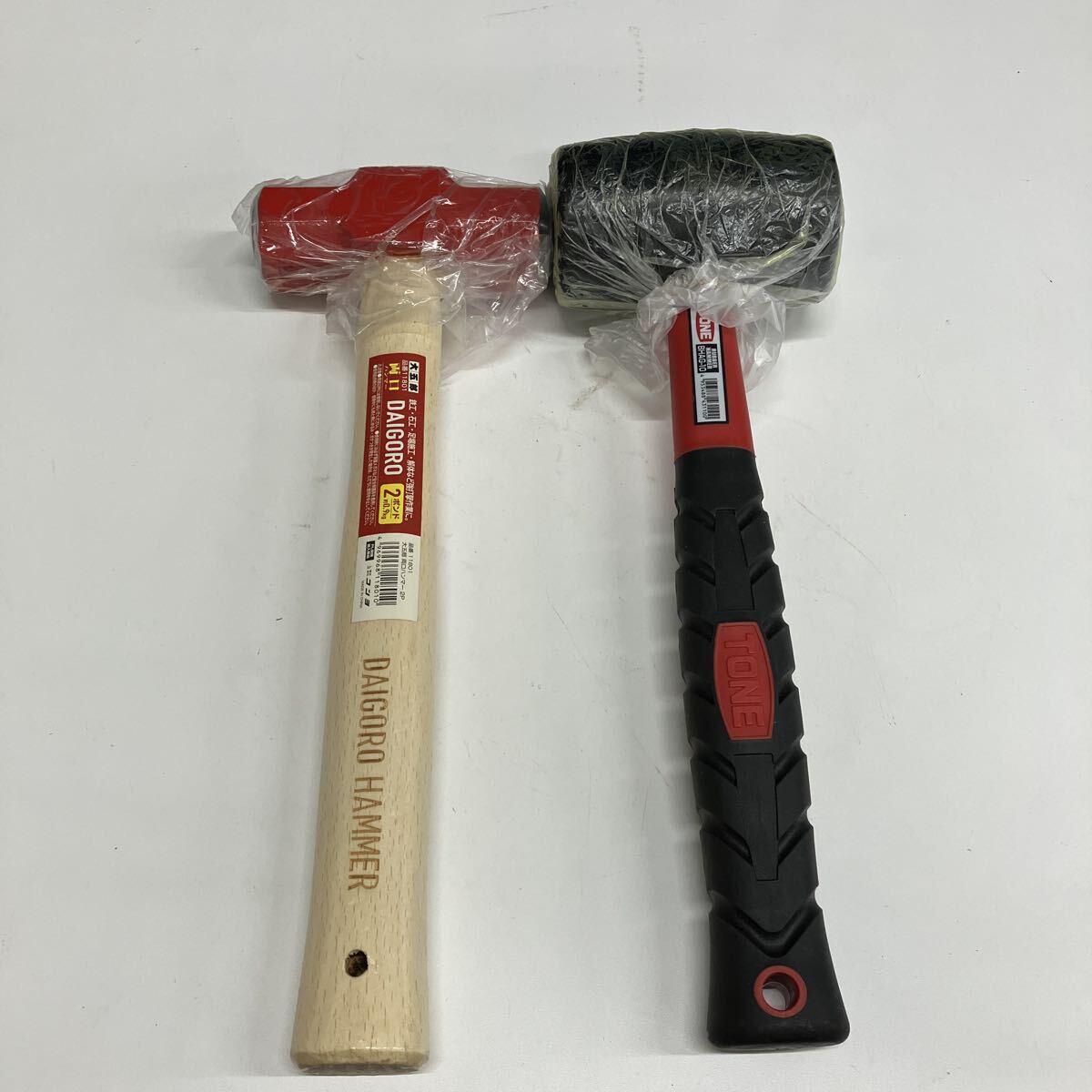 0710f3113 近与(KONYO)大五郎 両口ハンマー 、トネ(TONE) ゴムハンマー BHAG-10 【2本まとめ売り】※同梱不可拍卖