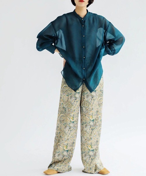 美品★mact×JOURNALSTANDARD ボイルワッシャーシャツ 定価14,300円 グリーン ジャーナルスタンダード 秋 春 カジュアル 羽織り拍卖