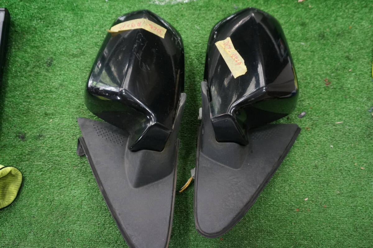 E677 ホンダ インテグラ DC5 純正 ドアミラー サイドミラー 左右セット B92P 黒 ブラック拍卖