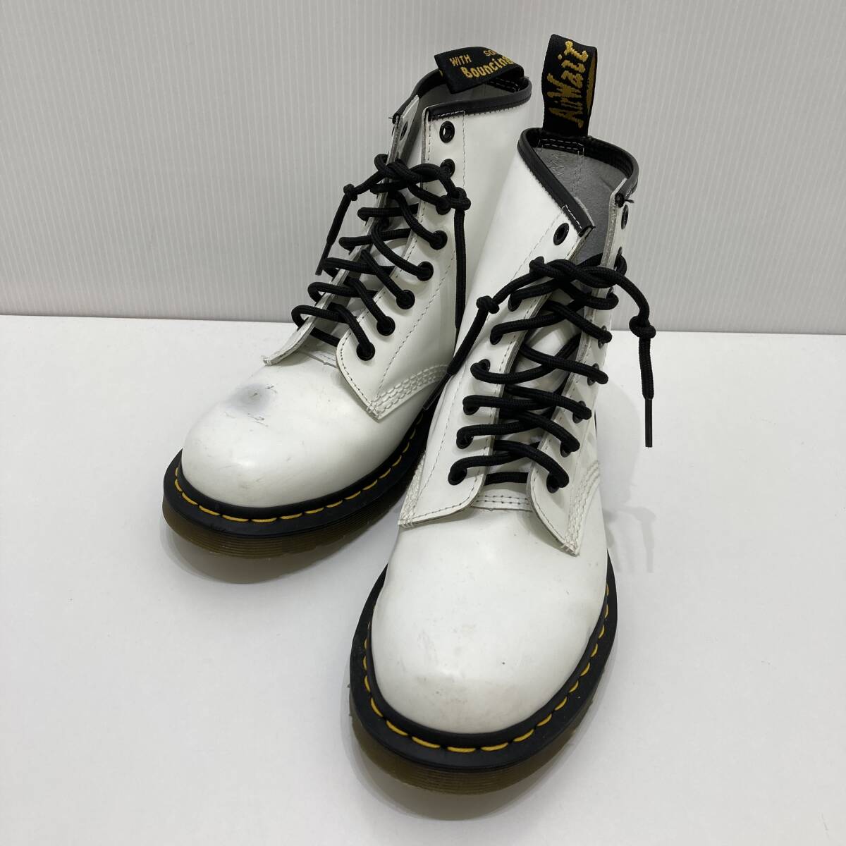 【中古】Dr.Martens ドクターマーチン 8ホールブーツ GB06W UK6 EU39 約25cm ホワイト 箱無拍卖