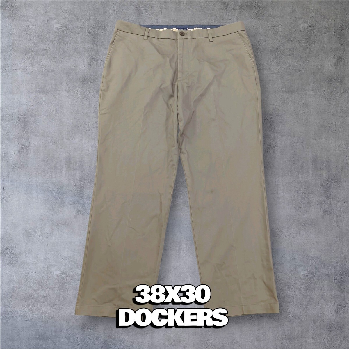 38x30 DOCKERS チノパン パンツ ボトム ドッカーズ チャコールブラウン モカ トープ 古着 bm0876 拍卖