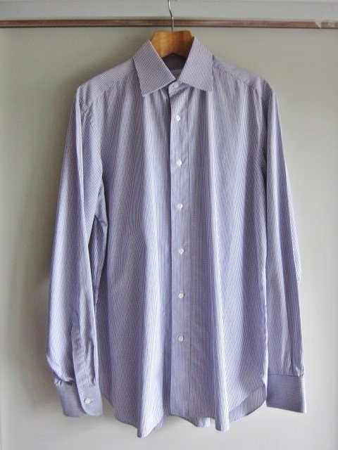 綺麗め Brioni シャツ 長袖 : 39(15 1/2) 綿100% MADE IN ITALY 美品 高級ブランドシャツ ブリオーニ Yシャツ MEN'S クチュールメゾン 得拍卖