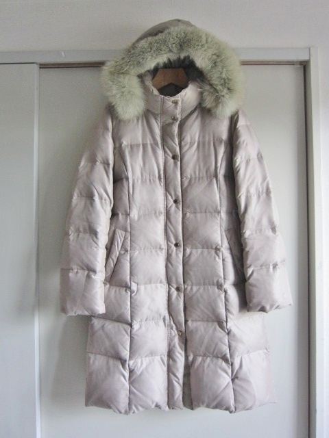 23区 Vingt-trois arrondissements ダウンコート ダウン90% フェザー10% 毛皮 サイズ40 お洒落 ジャケット フード取り外しOK アウター特拍卖