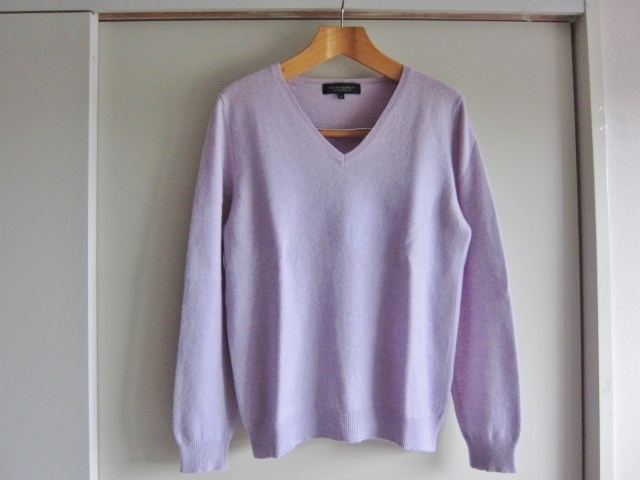 marche' ange'ligue MITSUKOSHI ISETAN カシミヤ100% セーター L パープル Brand マルシェアンジェリーク ブランド 三越伊勢丹 軽量素材 拍卖