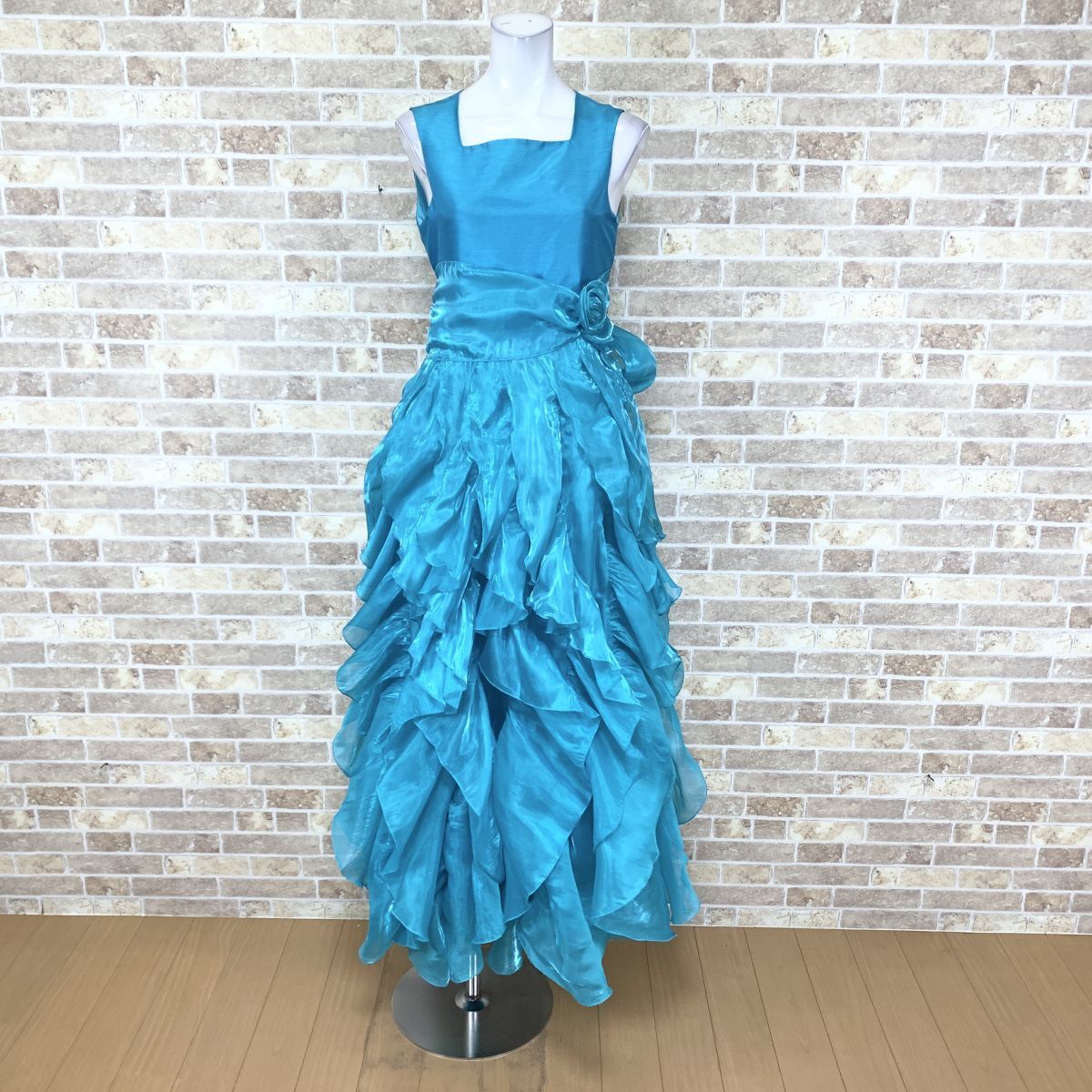 子供ドレス Catherine Cottage ロングドレス 160M 青系光沢 ステージ衣装 カラードレス パーティードレス 中古15709拍卖