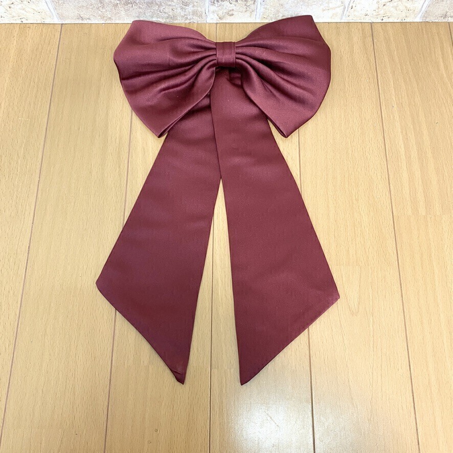 ドレス飾り リボン 赤えんじ系 48x22 発表会 フォーマル イベント 中古08361拍卖