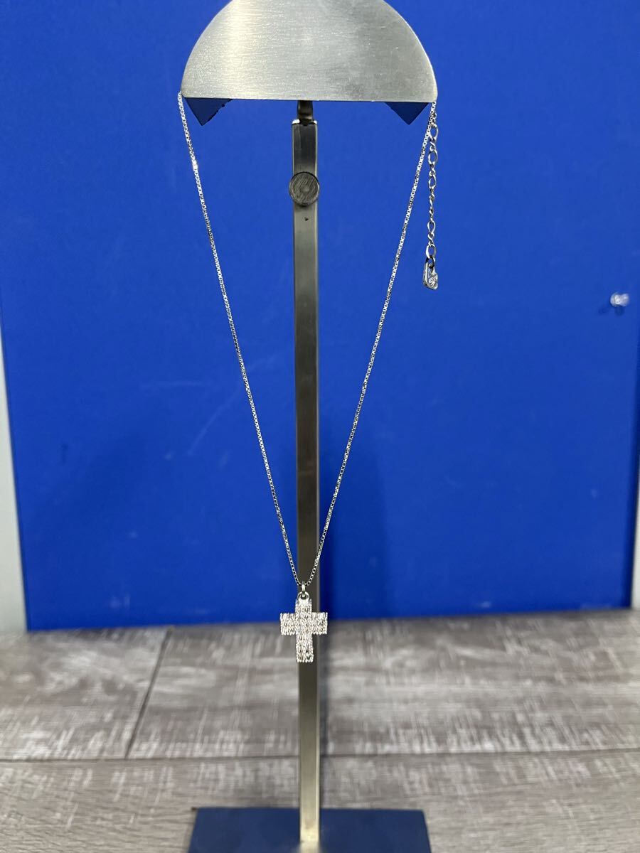 SWAROVSKI スワロフスキー クリスタルクロスネックレス 長さ39.5cm 8.59g拍卖