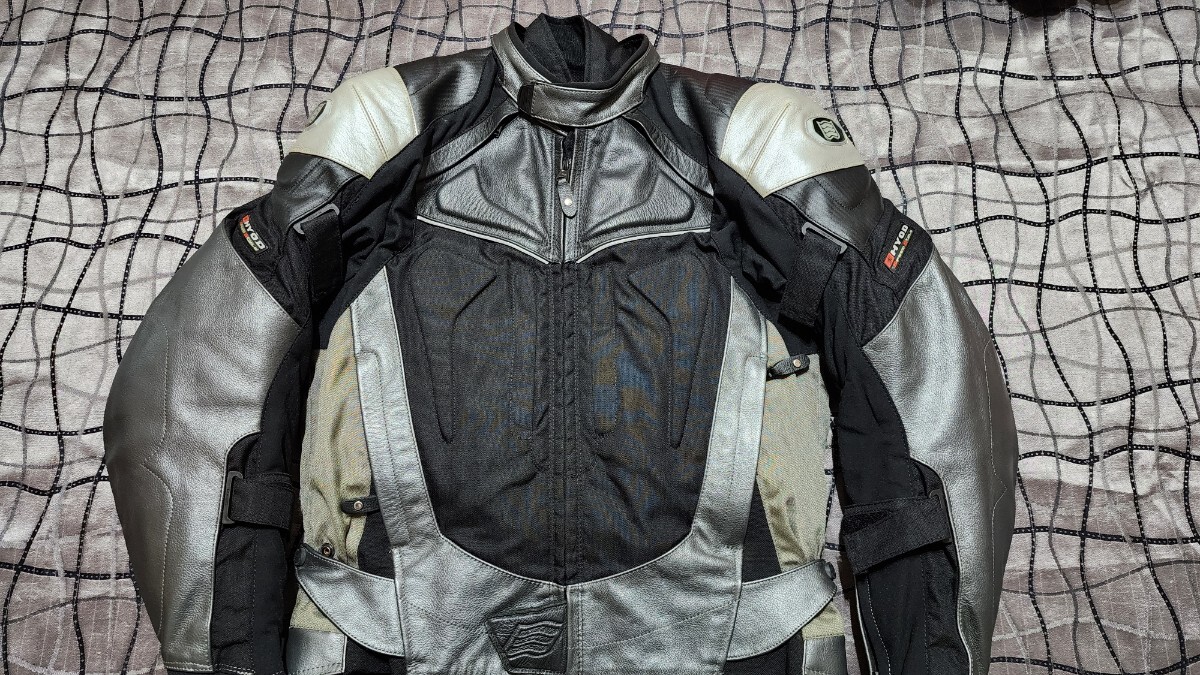 【M】HYOD レザージャケット ミネルヴァ 初期型 ガンメタリック バイク ライディング ライダース レーシング拍卖